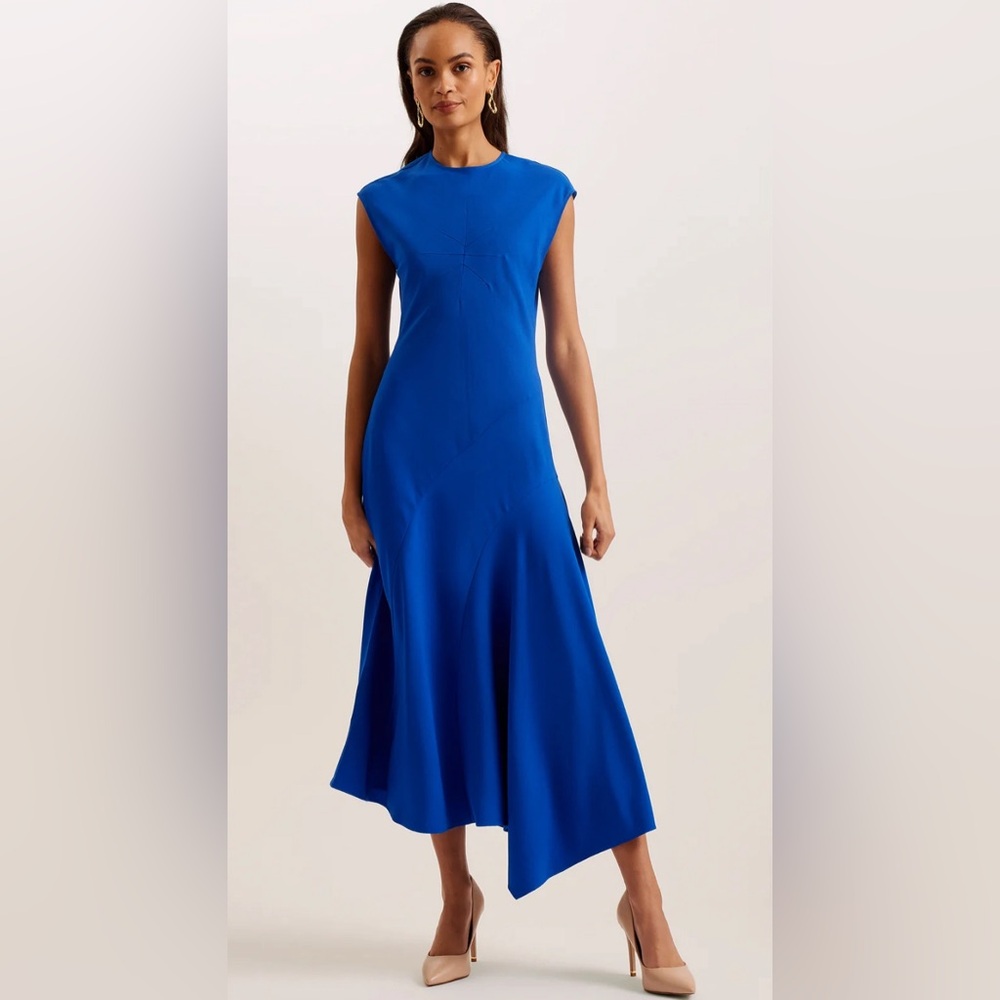 Ted Baker Blue Asymmetrical High-Low Dress